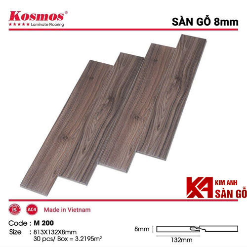 Sàn Gỗ Công Nghiệp 8MM KOSMOS-M200